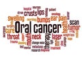 Oral cancer word cloud concept Royalty Free Stock Photo