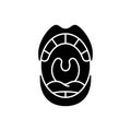 Oral cavity black glyph icon