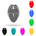 oral cavity multi color style icon. Simple glyph, flat vector of human parts icons for ui and ux, website or mobile application Royalty Free Stock Photo