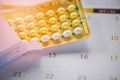 Oral Contraceptive pill Prevent Pregnancy Contraception concept Royalty Free Stock Photo