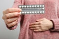 Oral contraceptives, pills against pregnancy Royalty Free Stock Photo