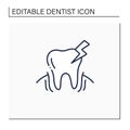 Oral diseases line icon