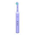 Oral electric toothbrush icon, isometric style