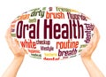 Oral Health word hand sphere cloud concept