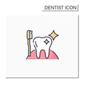 Oral hygiene color icon