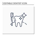 Oral hygiene line icon
