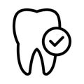Oral vector thin line icon Royalty Free Stock Photo