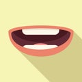 Oral idiom infancy icon flat vector. Care lips oral