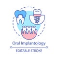 Oral implantology concept icon Royalty Free Stock Photo