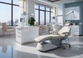 Dentist\'s cabinet, equipped with state-of-the-art dental instruments for comprehensive oral care. Generative Ai