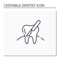 Oral surgery line icon
