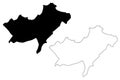 Oran Province map vector