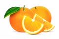 Orange fruit on white.