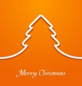 Orange abstract christmas tree applique Royalty Free Stock Photo