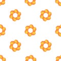 Orange abstract circle pattern seamless vector Royalty Free Stock Photo