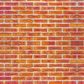 Orange abstract colorful damaged rustic brick wall brickwork stonework masonry texture background pattern