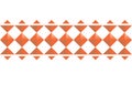 Orange Abstract geomatic on white background, Convex Rectangles ,3D geometric pattern.
