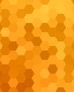 Orange abstract hexagonal honey comb background