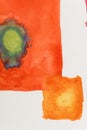 Orange abstract watercolor