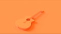 Orange Acoustic Electric Guitar Royalty Free Stock Photo