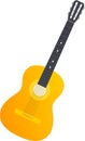 Orange acoustic guitar Royalty Free Stock Photo