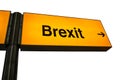 Orange Airport Brexit Sign Royalty Free Stock Photo