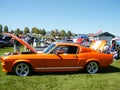 Orange American Muscle Car Royalty Free Stock Photo
