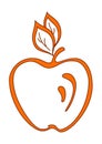 Orange apple Royalty Free Stock Photo