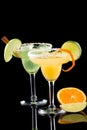 Orange and Apple margaritas - Most popular cockta Royalty Free Stock Photo