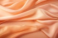 Orange apricot colour silk wave drapery abstract background