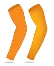 Orange Arm Sleeve UV Protection For Template On White Background