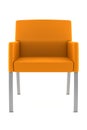 Orange armchair isolated on white background Royalty Free Stock Photo