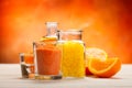 Orange aromatherapy - bath salt Royalty Free Stock Photo