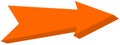 Orange arrow pointed - 3D Illustration