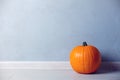 Orange Autumn pumpkin on floor