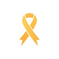 Orange awareness ribbon icon. Leukemia, Animal Abus symbol.
