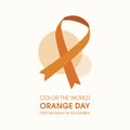 Color the World Orange Day vector