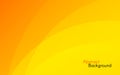 Orange background. Abstract sunny design. Yellow and orange waves. Bright backdrop for banner, poster, web. Vector