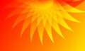 Orange background. Abstract sunny design. Yellow and orange waves. Bright backdrop for banner, poster, web. Vector.