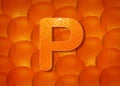 Orange background with alphabetic letters a to z and numbers 1 to 0