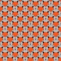 Orange background. Animal firefox backdrop