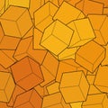Orange background from cubes. Vector illustration for your graphic design.Vector illustration for your graphic design. eps 10