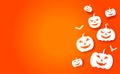 Orange background with flat pumpkins