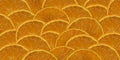 An orange background is made of orange`s lobules Royalty Free Stock Photo