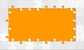 The Orange Background Puzzle Jigsaw Puzzle Banner. Royalty Free Stock Photo