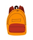 Orange backpack icon