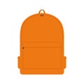 Orange backpack isolated on a white background Royalty Free Stock Photo