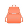 Orange Backpack Realistic Composition Royalty Free Stock Photo