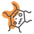 Orange bacteria, icon