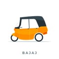 The Orange Bajaj. Isolated Vector illustration